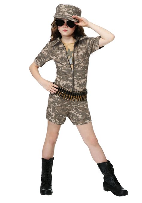 Military Officer Girls Costume