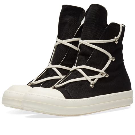 Rick Owens Drkshdw Hexagram Hi Sneaker Black And Milk End