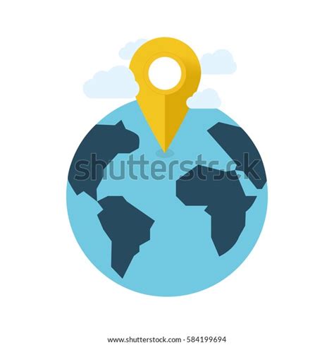 World Map Pointer Vector Illustration Stock Vector Royalty Free