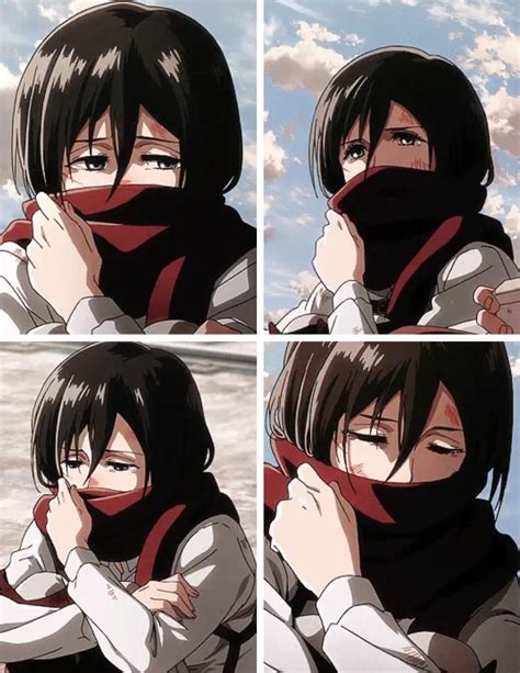 Mikasa And Her Security Scarf Attack On Titan Art Mikasa Scarf