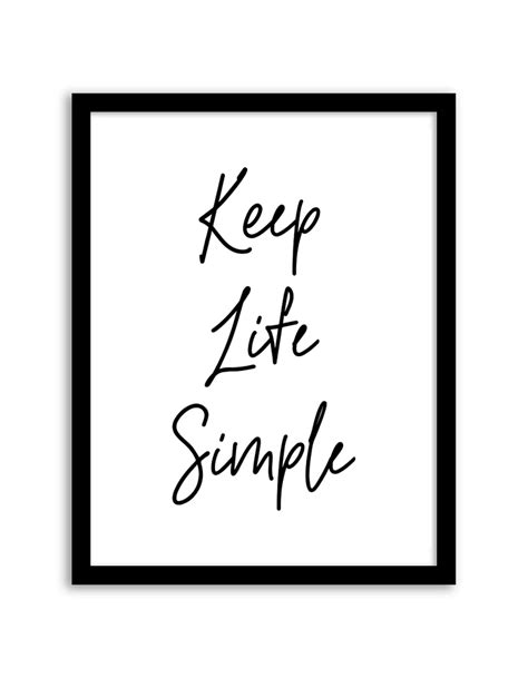 Keep Life Simple Printable Wall Art Chicfetti Free Printable Wall