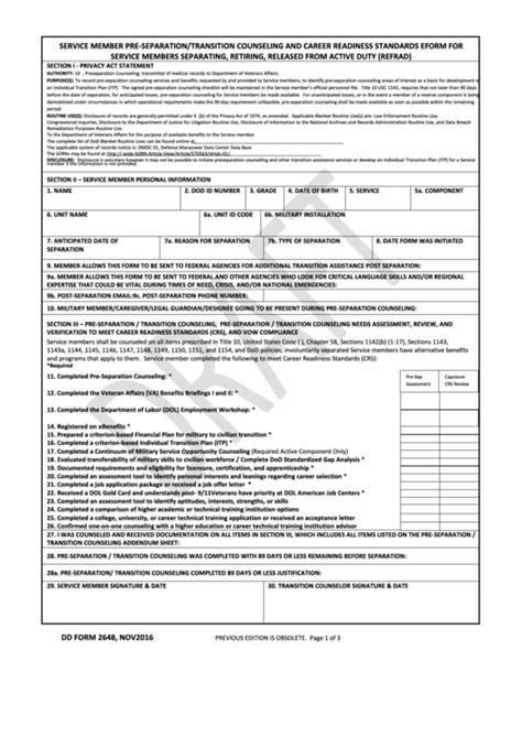 Top Dd Form 2648 Templates Free To Download In Pdf Format