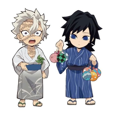 Sanemi And Giyuu Chibi Demon Slayer Hashira Chibi Chibi Anime Chibi