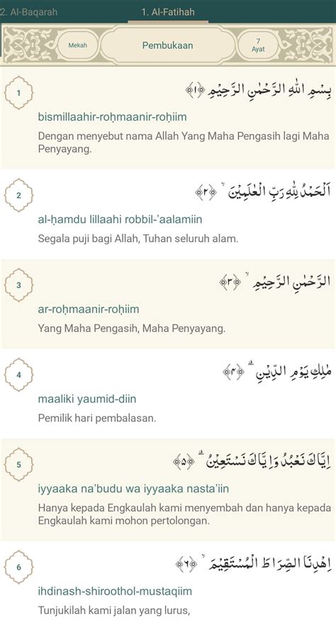 Isi Kandungan Surah Al Fatihah Ayat 1 7