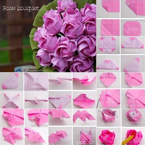 Diy Beautiful Origami Paper Rose Bouquet Diy Tutorials Paper Roses