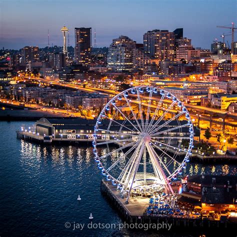 The Seattle Great Wheel Photographed By Jay Dotson Lake Union