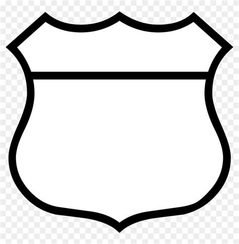File - Blank Shield - Svg - Draw A Police Badge - Free Transparent PNG