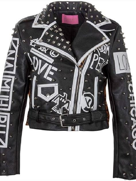punk leather jacket womens right jackets