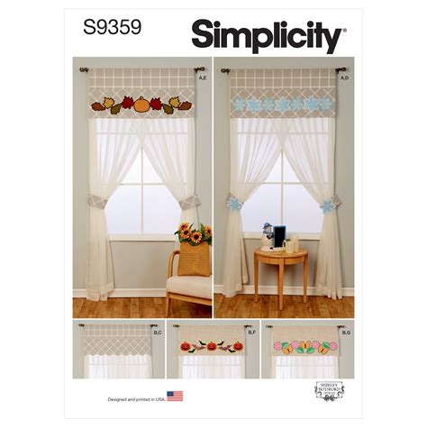 Simplicity Sewing Pattern S9359 Seasonal Window Décor My Sewing Box