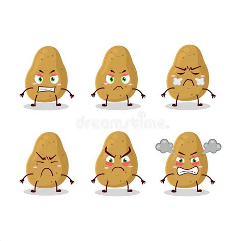 Angry Potato Character Cartoon Style Stock Vector Illustration Of