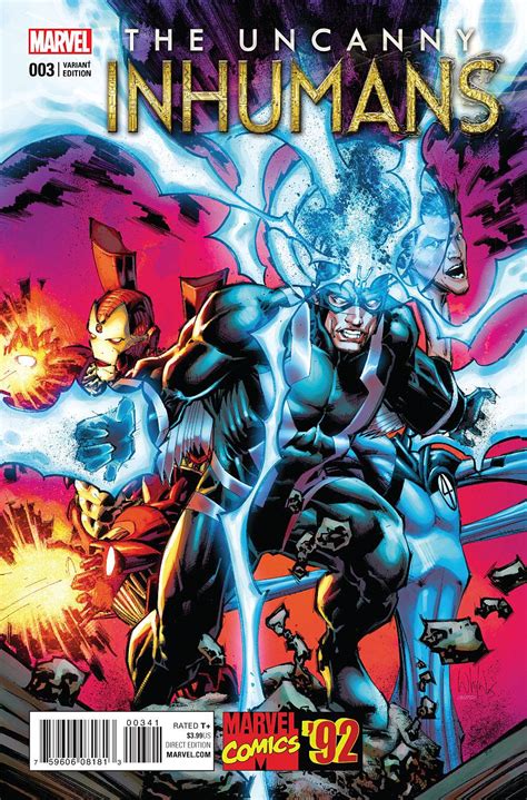 The Uncanny Inhumans 3 Portacio Marvel 92 Cover Fresh Comics