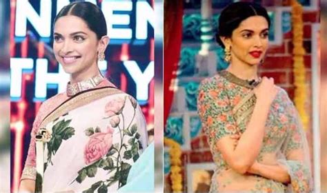 Deepika Padukone Flaunts Floral Sabyasachi Saree And Gives Us Severe Deja