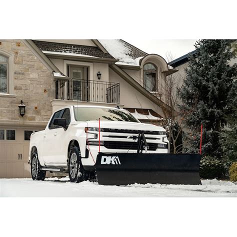 Dk2 Elite 84 In W X 22 In H Steel Snow Plow In The Snow Plows