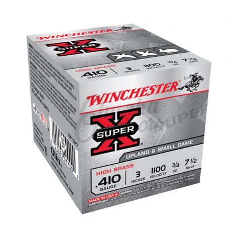 winchester super x ammo 410 bore 3 7 5 shot 25 round box x413h7 omaha outdoors
