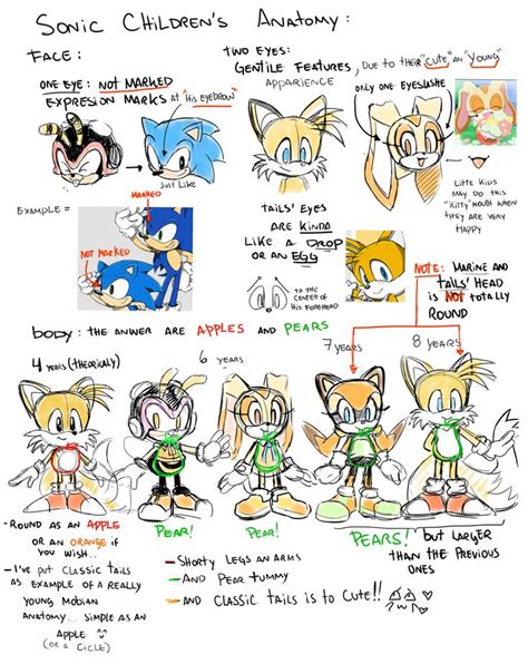 Sonic Children Characters Anatomy How To Draw Sonic Sonic Kid
