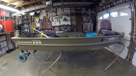 10 Foot Tracker Jon Boat Setup With Wheels Youtube