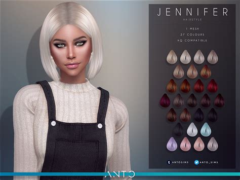 The Sims Resource Anto Jennifer Hairstyle