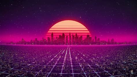 Wallpaper Id Retrowave City P Vaporwave Synthwave Outrun Free Download