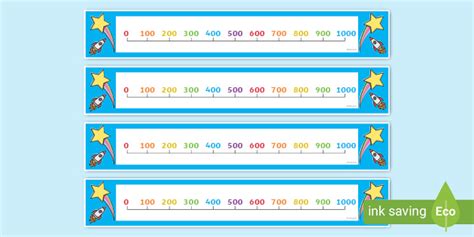 Count In 100s Number Line Maths Resources Twinkl
