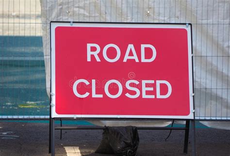 Road Closed Sign Stock Photo Image Of Warning Roadworks 122363226