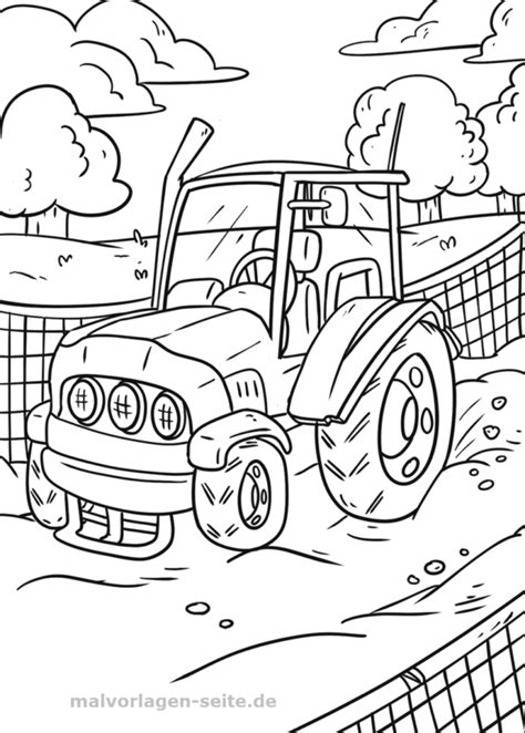 Malvorlage Traktor Bauernhof Ausmalbild Kostenlos Herunterladen