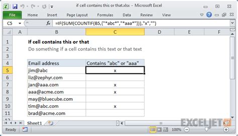 Excel Formula If Cell Contains This Or That Excel