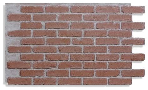 28x48 Brick Wall Paneling Faux Red Brick Light Grout