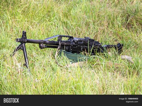 Machine Gun Pecheneg Image And Photo Free Trial Bigstock