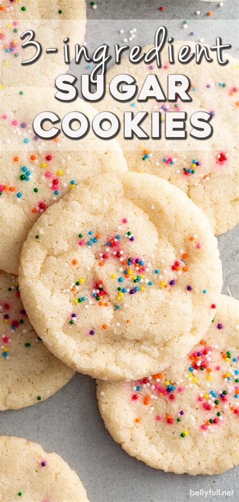 quick and easy sugar cookies made with only 3 pantry ingredients and no egg so simple and