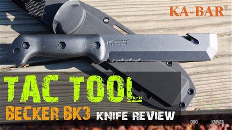 Kabar Becker Tac Tool Bk3 Knife Review Osograndeknives Youtube