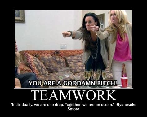 Teamwork Rhobh Motivational Posters Real Housewives Housewife Quotes