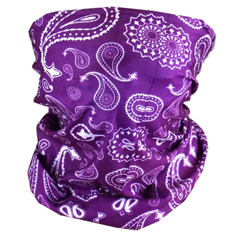 Multifunctional Multipurpose Tube Bandana Headband Face Mask Mouth Protective Cover Purple