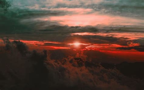 Wallpaper Clouds Sunset Sky Porous Dark Light Hd Widescreen