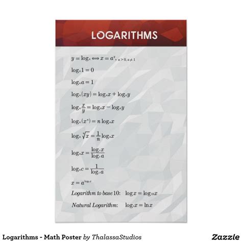 Logarithms Math Poster Gcse Math Maths Math Quotes Math T