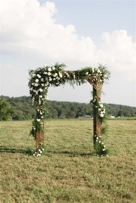 Wooden Ceremony Arch With Greenery Wedding Ceremony Arch Wedding