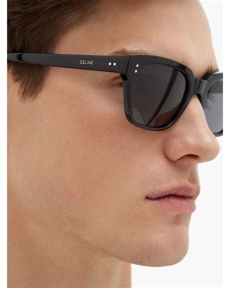 céline d frame acetate sunglasses in black for men lyst