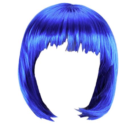 Wig Blue Bob Transparent Png Stickpng