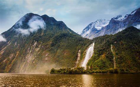 Cool New Zealand Mountains Waterfall Pictures Waterfall Nature
