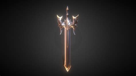 Low Poly Dark Angel Sword Download Free 3d Model By Leonardo Carvalho