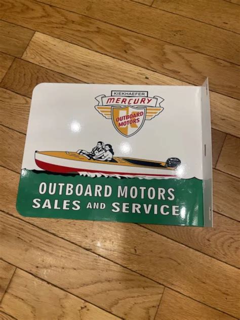 Mercury Outboard Sales And Service Flange Sign Boat Motor Gas Oil