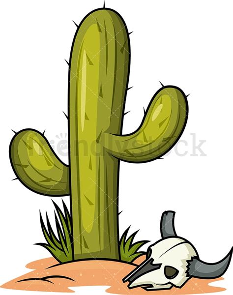Desert Cactus Cartoon Clipart Vector Friendlystock