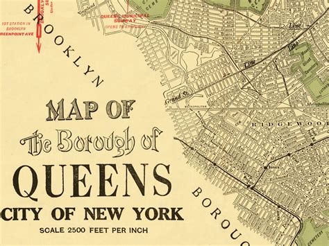 Old Map Of Queens New York 1937 Vintage Maps And Prints