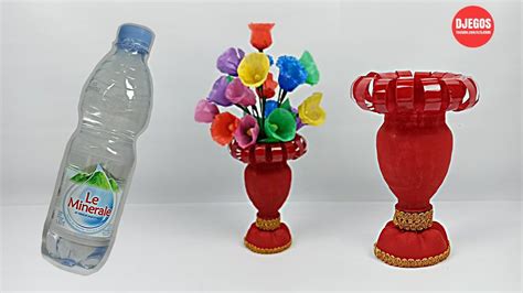 Membuat Vas Bunga Dari Botol Plastik Bekas Best Out Of Waste Craft
