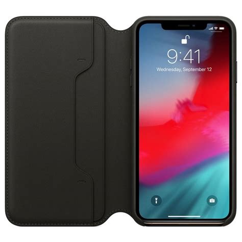 Buy Apple Leather Folio Case Black For Iphone Xs Max Online In Uae
