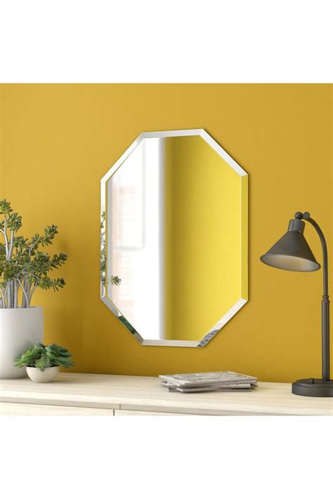 Mirrors Beveled Edge Wall Mirror Living And Home