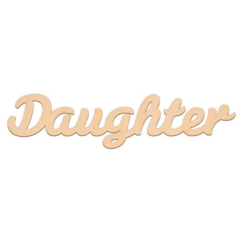 Daughter Word Wood Craft Shapes