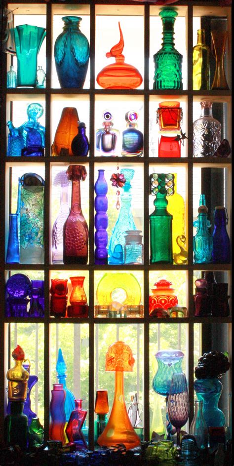 Salut Bonjour Recettes Mode Et Beauté Maison Mieux être Colored Glass Bottles Displaying