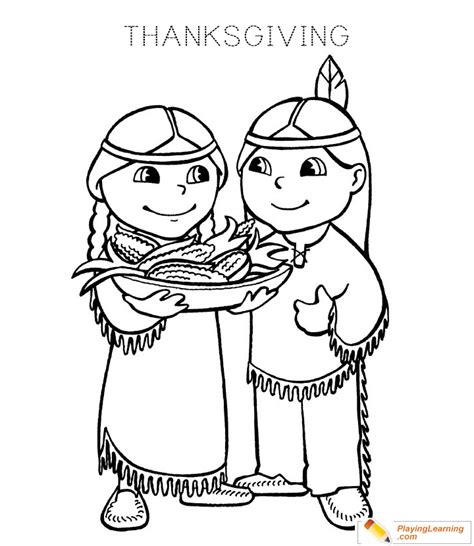 Thanksgiving Pilgrims Coloring Pages