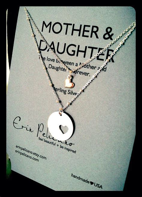 Mother Daughter Necklace Set Mothers Necklace Mother Of The Bride T