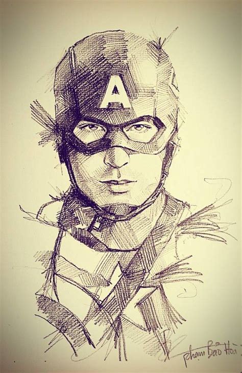 Artstation Avengers Pencil Sketch Baohoa Pham Marvel Art Drawings